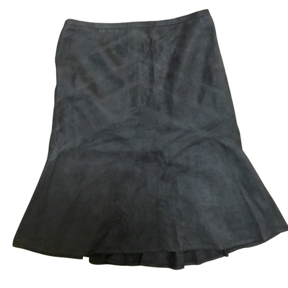 Ann Taylor LOFT Trumpet Mermaid Hem Solid Brown Skirt Neutral Color Womens 6